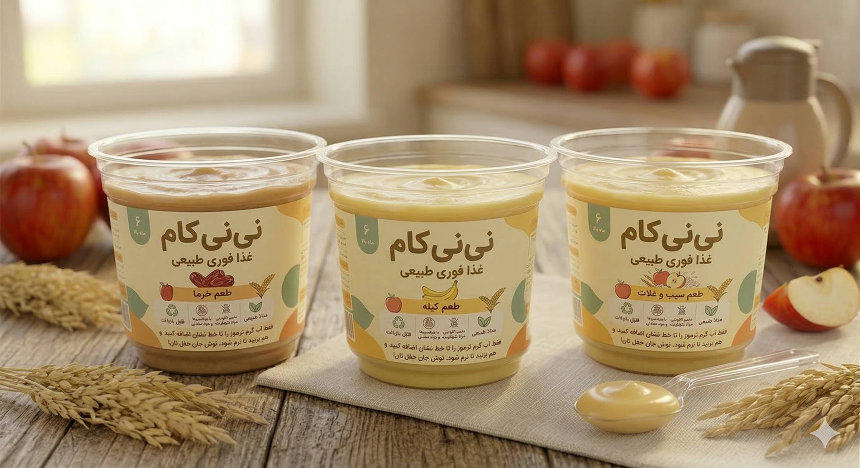 گیلاس نی‌نی کام طعم کیله و بادام
